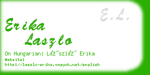 erika laszlo business card